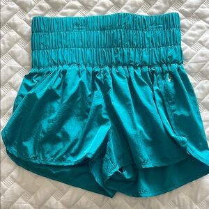 Free People Movement Women's Teal High-Waisted Shorts